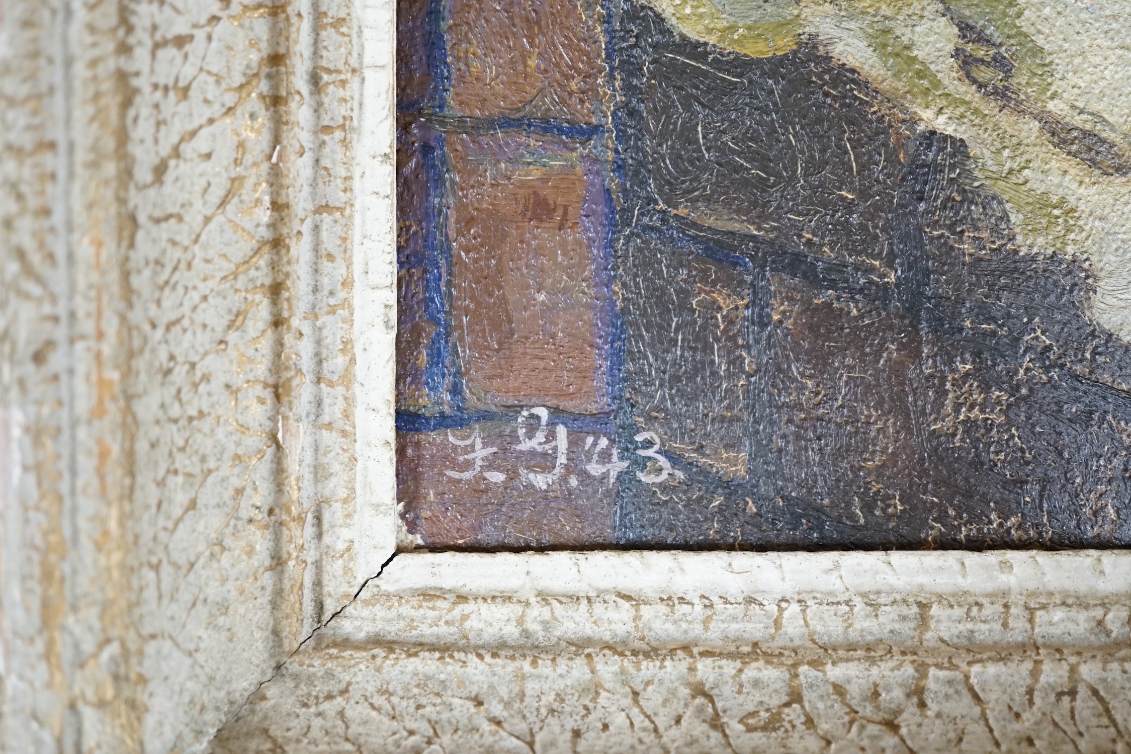 Frank Graves (1913-2001), oil on canvas board, 'Aleppo - M.E.', initialled and dated '43, 23 x 17cm